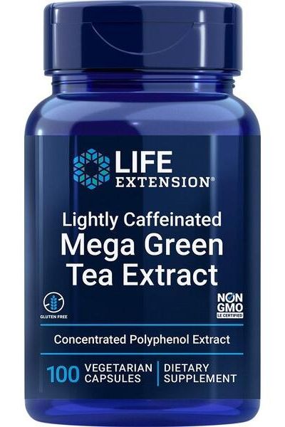 Life Extension - Lightly Caffeinated Mega Green Tea Extract - 100 vcaps - Nutri.se