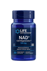 Life Extension NAD+ Cell Regenerator 100 mg with 30 vegetarian capsules for cellular health and energy.