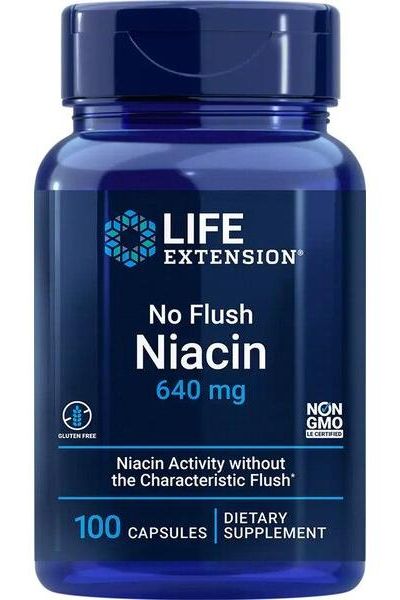 Life Extension - No Flush Niacin - 100 caps - Nutri.se