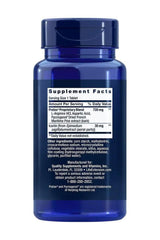 Life Extension Prelox Enhanced Sex supplement bottle with nutritional information for men's sexual health.