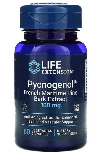 Life Extension - Pycnogenol French Maritime Pine Bark Extract, 100mg - 60 vcaps - Nutri.se