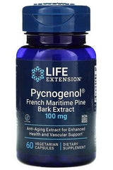 Life Extension - Pycnogenol French Maritime Pine Bark Extract, 100mg - 60 vcaps - Nutri.se