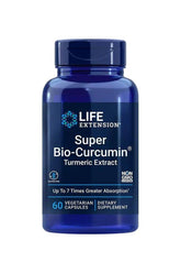 Life Extension Super Bio-Curcumin Turmeric Extract, 60 vegetarian capsules, dietary supplement for improved absorbability.