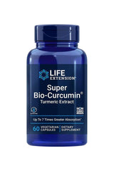 Life Extension Super Bio-Curcumin Turmeric Extract, 60 vegetarian capsules, dietary supplement for improved absorbability.
