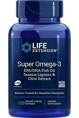 Life Extension - Super Omega-3 EPA/DHA with Sesame Lignans & Olive Extract - Nutri.se