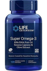 Life Extension - Super Omega-3 EPA/DHA with Sesame Lignans & Olive Extract - Nutri.se