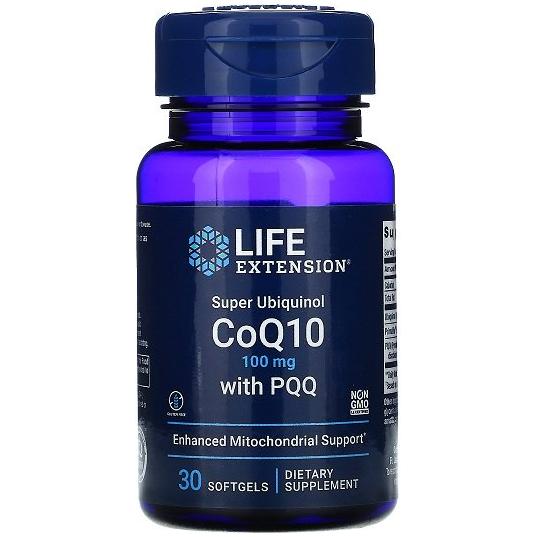 Life Extension - Super Ubiquinol CoQ10 with PQQ, 100 mg - 30 softgels - Nutri.se