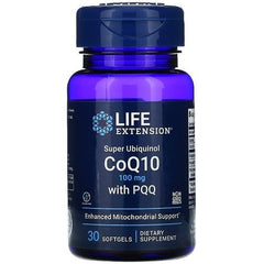 Life Extension - Super Ubiquinol CoQ10 with PQQ, 100 mg - 30 softgels - Nutri.se