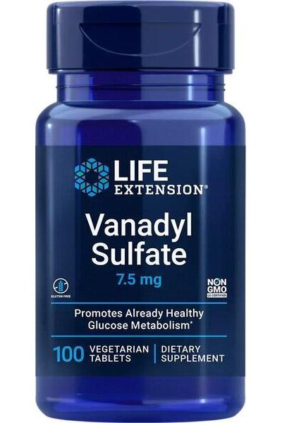 Life Extension - Vanadyl Sulfate, 7.5mg - 100 vegetarian tabs - Nutri.se