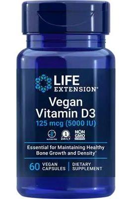 Life Extension - Vegan Vitamin D3, 125mcg - 60 vcaps - Nutri.se
