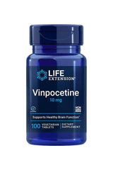 Life Extension Vinpocetine 10 mg vegetarian tablets bottle for brain health support