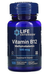 Life Extension - Vitamin B12 Methylcobalamin, 500mcg - 100 vegetarian lozenges - Nutri.se
