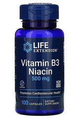 Life Extension - Vitamin B3 Niacin, 500mg - 100 caps - Nutri.se