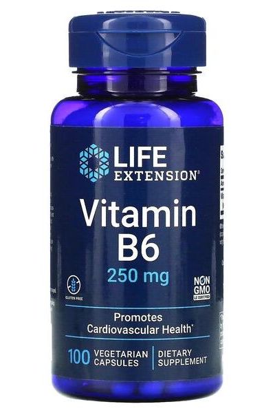 Life Extension - Vitamin B6, 250mg - 100 vcaps - Nutri.se