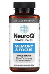 NeuroQ Brain Health by Dr. Dale Bredesen, a dietary supplement for memory and focus support, 60 veg capsules.