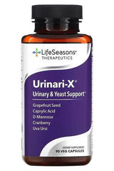 LifeSeasons Urinari-X 90 vcaps dietary supplement for urinary and vaginal health support.