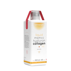 Nutriversum Liquid MSM+C Hyaluron Collagen for women in orange flavor, 500 ml packaging.