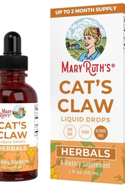 MaryRuth Organics Cat's Claw Liquid Drops, alcohol-free dietary supplement, immune support, vegan formula.