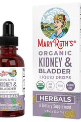 MaryRuth Organics Organic Kidney & Bladder Liquid Drops, 1 fl oz bottle for kidney health support, non-GMO, vegan, and alcohol-free.
