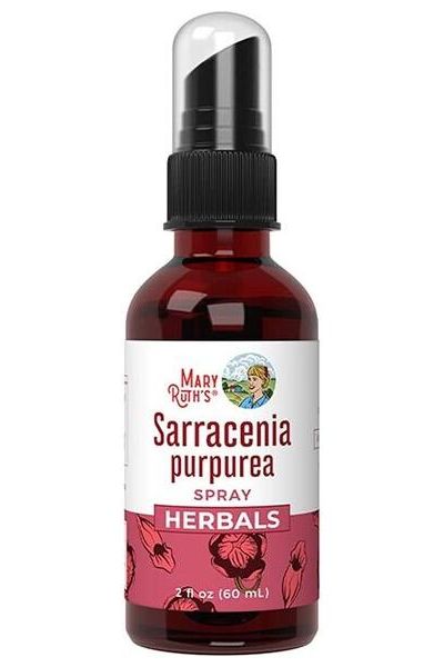 MaryRuth Organics Sarracenia Purpurea Spray in a 60ml bottle, promoting healthy and hydrated skin.