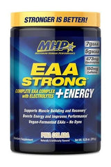 MHP EAA Strong + Energy Pina Colada 291g supplement for muscle recovery and endurance with electrolytes.