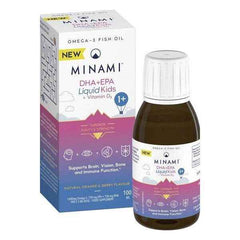 Minami - DHA+EPA Liquid Kids + Vitamin D3, Natural Orange & Berry - 100 ml.