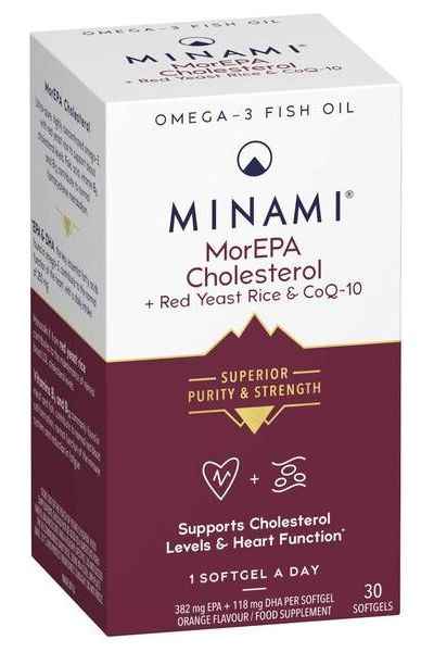 Minami - MorEPA Cholesterol + Red Yeast Rice & CoQ-10 - 30 softgels