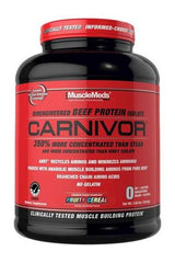 MuscleMeds CARNIVOR Beef Protein Isolate, 350% more concentrated than steak, fruity cereal flavor, zero gelatin.