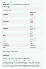 Myprotein Myvitamins Multivitamin Gummies nutritional information with vitamins and minerals breakdown.