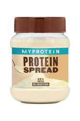 Myprotein Protein Spread jar with white chocolate flavor, 22% protein, a tasty and nutritious protein source.