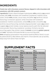 Nanosupps BAR protein bar ingredients and supplement facts with nutritional information
