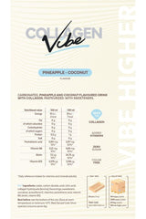 Nanosupps Collagen Vibe Pineapple-Coconut drink nutritional information and benefits
