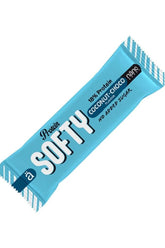 NanoSupps Softy Protein Bar in Coconut-Choco flavor, featuring 18% protein, no added sugar, soft texture, and appealing packaging.