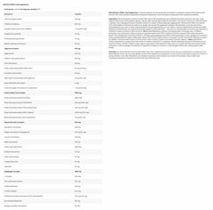 Xtreme Napalm Shred baksida näringsfakta