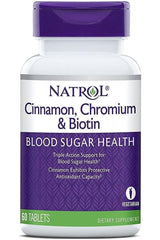 Natrol - Cinnamon, Chromium & Biotin - 60 tablets - Nutri.se