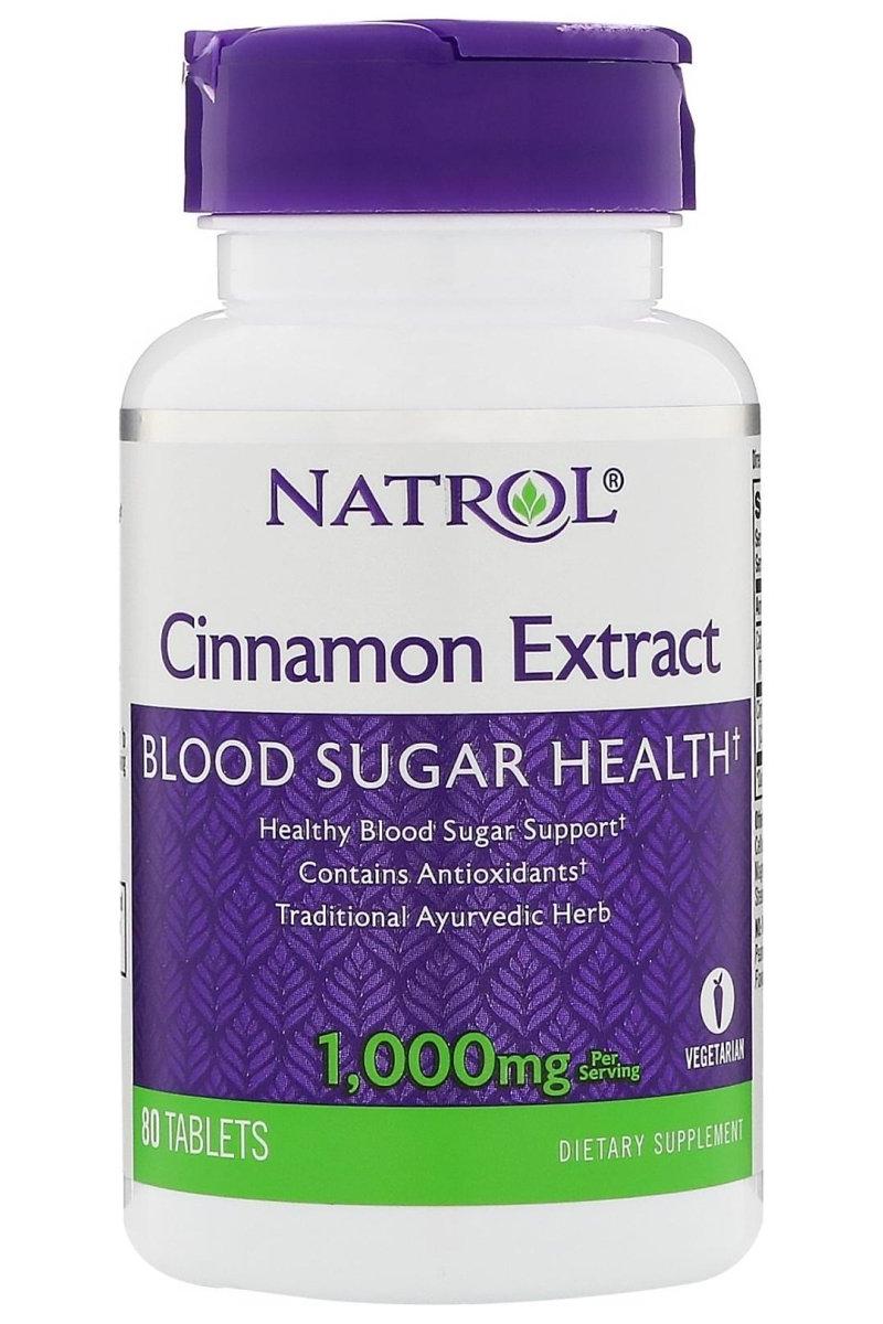 Natrol - Cinnamon Extract, 1000mg - 80 tablets - Nutri.se