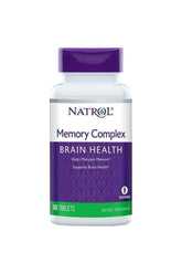 Natrol Memory Complex supplement bottle with 60 tablets for brain health and memory support.