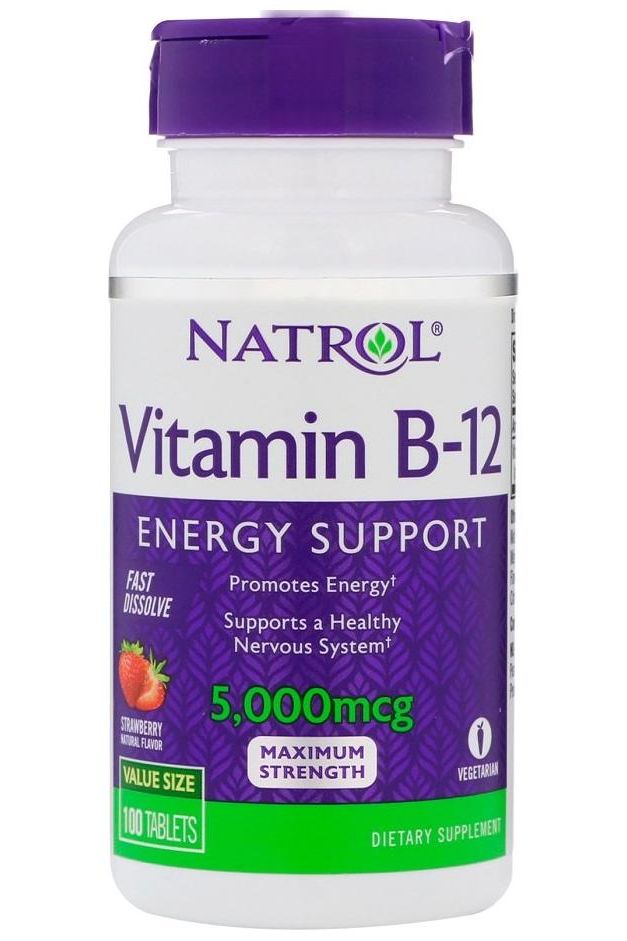 Natrol - Vitamin B-12 Fast Dissolve, 5000mcg - 100 tablets - Nutri.se