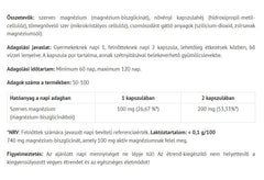 Magnesium Bisglycinate baksida näringsfakta