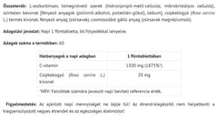 Organic C Ultra baksida med näringsfakta