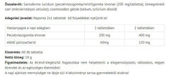 Organic Ganoderma ingredienser & etikett