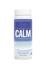 Natural Vitality CALM unflavored magnesium supplement canister, 226 g for stress relief and relaxation.