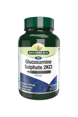 Natures Aid Glucosamine Sulphate 1500mg tablet bottle, 90 tablets for joint health support.