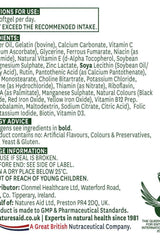 Natures Aid Multi-Vitamins & Minerals label with ingredients, usage instructions, and nutritional advice.