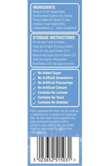 Ingredients and storage instructions for Natures Aid Super Stars Vitamin D3 Spray, highlighting no added sugar and dietary information.