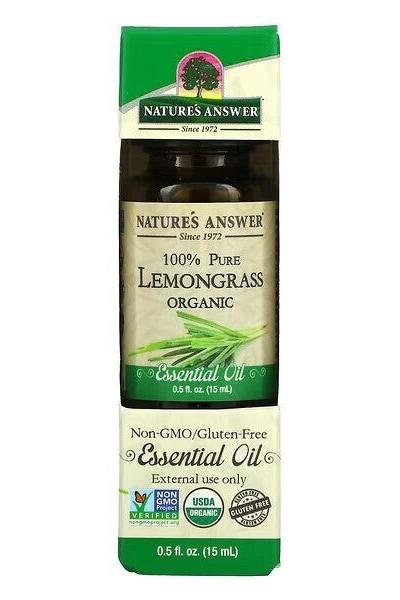 Nature's Answer 100% Pure Lemongrass Essential Oil 15ml - Non-GMO, Gluten-Free, organic oil for wellness