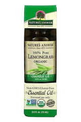Nature's Answer 100% Pure Lemongrass Essential Oil 15ml - Non-GMO, Gluten-Free, organic oil for wellness
