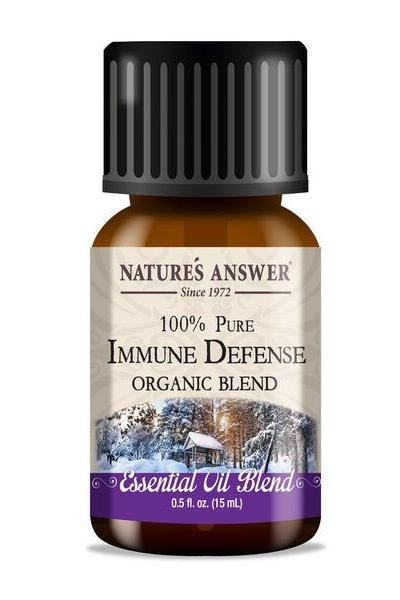 Nature's Answer 100% Pure Immune Defense Essential Oil Blend 15 ml, gluten-free and non-GMO.