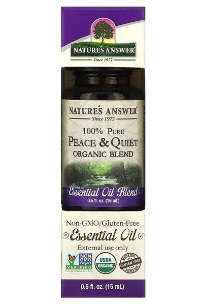 Nature's Answer 100% Pure Essential Oil Blend Peace & Quiet, 15 ml, Non-GMO, Gluten-Free, Organic
