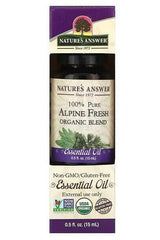 Nature's Answer 100% Pure Essential Oil Alpine Fresh 15 ml, gluten-free, non-GMO, natural blend for wellness.